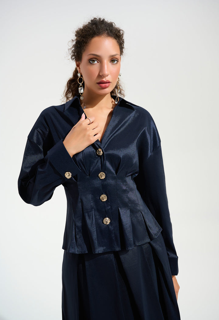 Sophisticated Fitted Peplum Blouse