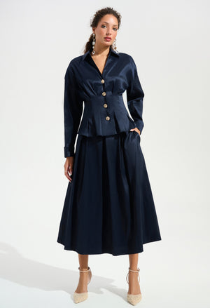 Sophisticated Fitted Peplum Blouse