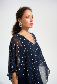 Polka Dot V-neck Blouse