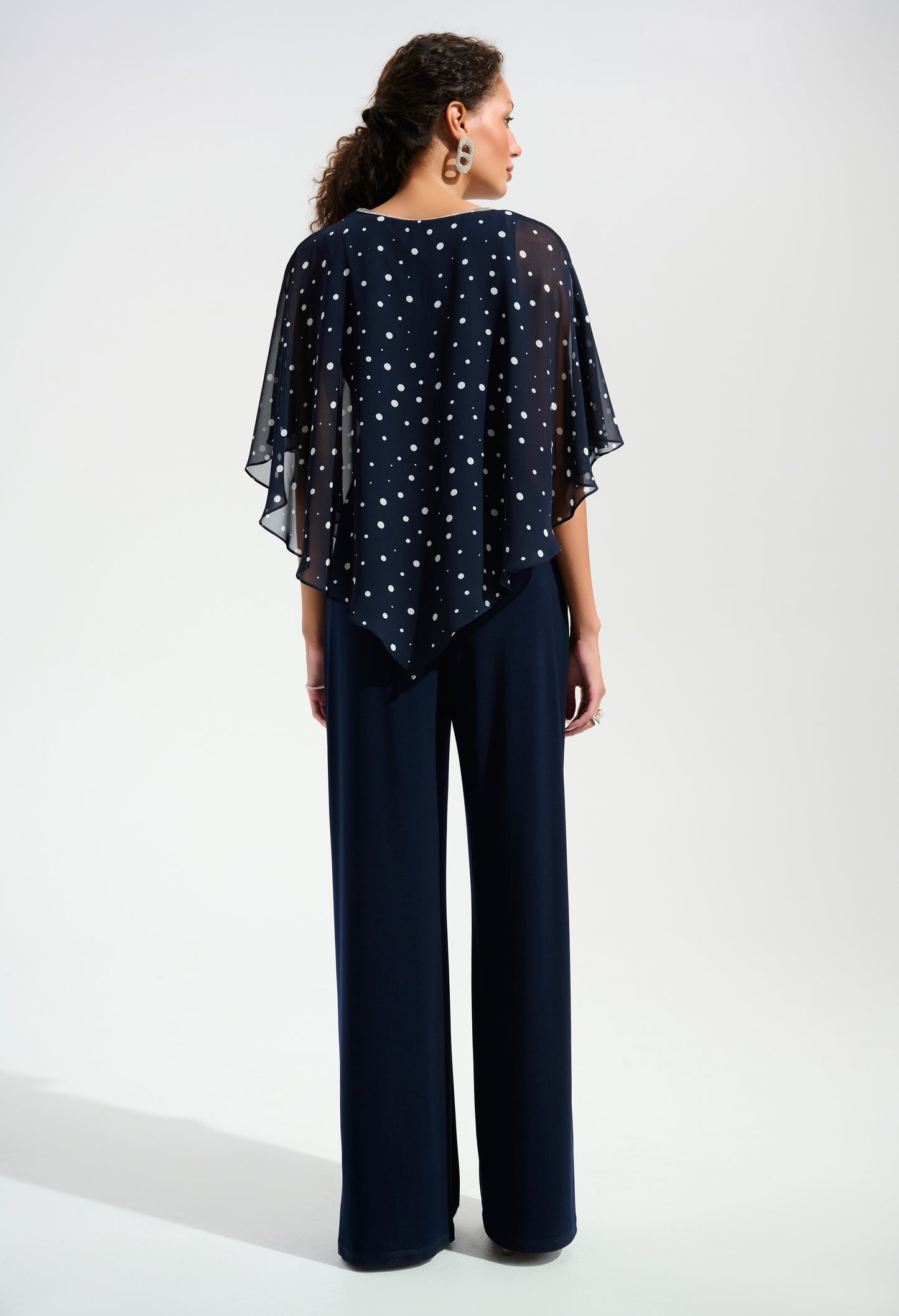 Polka Dot V-neck Blouse