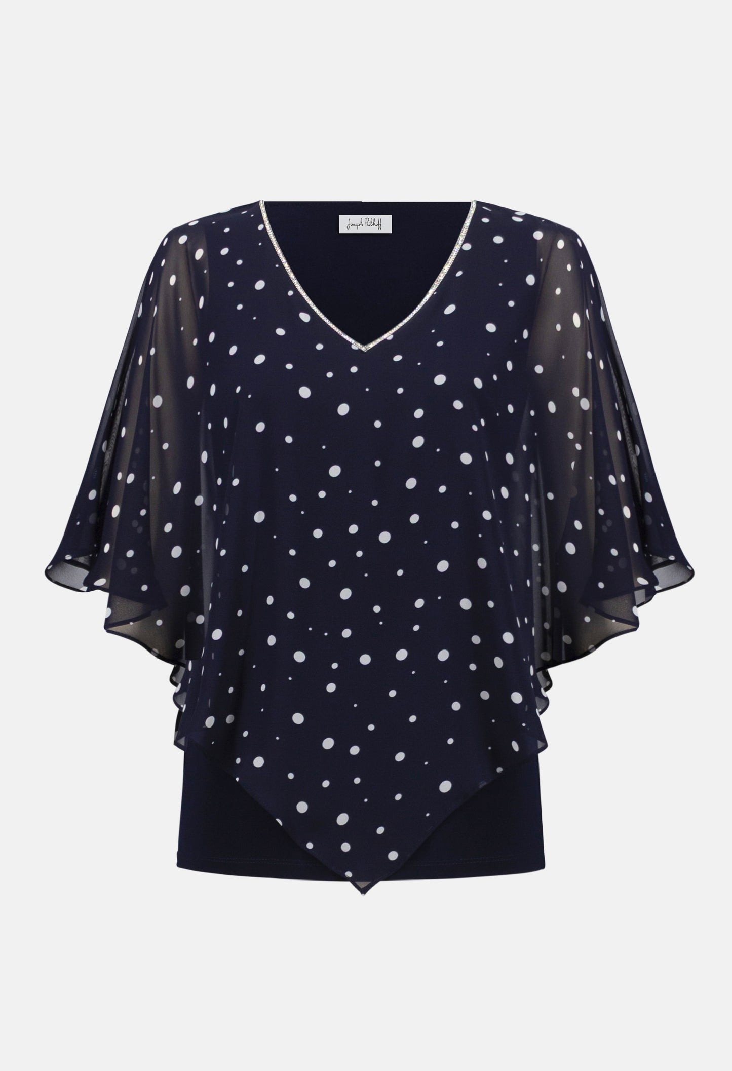 Polka Dot V-neck Blouse
