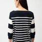 Striped Boat Neck Pullover