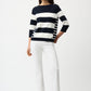 Striped Boat Neck Pullover