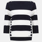Striped Boat Neck Pullover