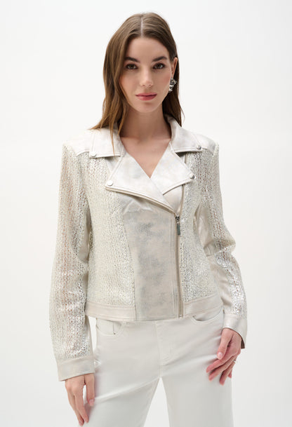 Metallic Biker Jacket