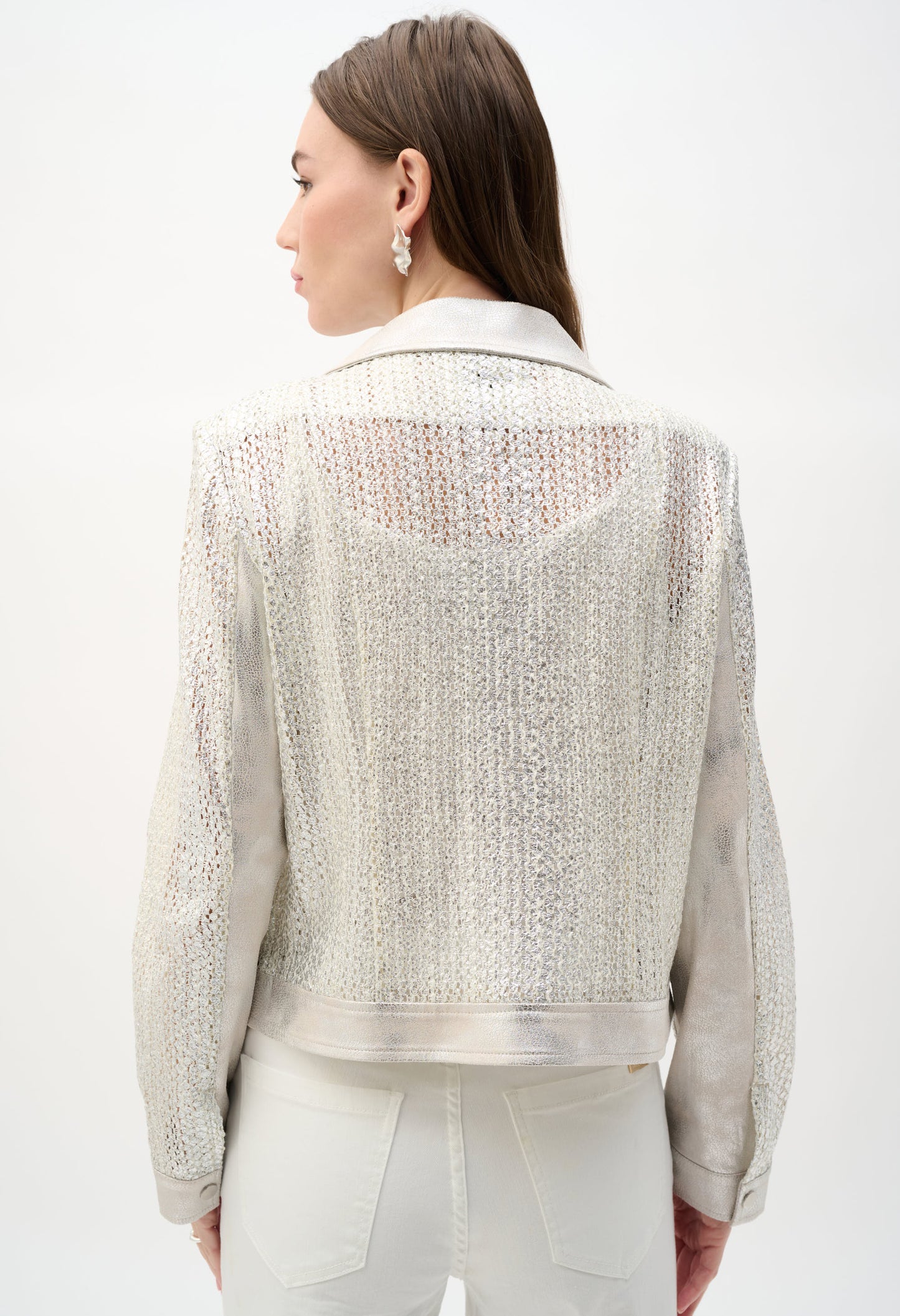 Metallic Biker Jacket