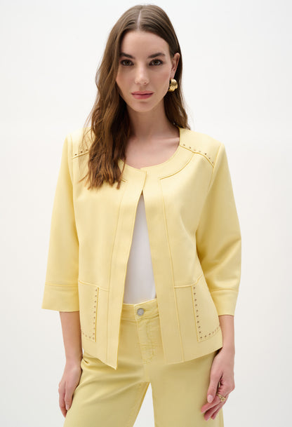 Buttoned Hip-length Jacket