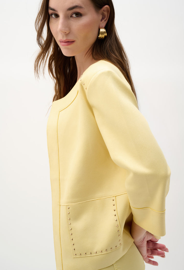 Buttoned Hip-length Jacket