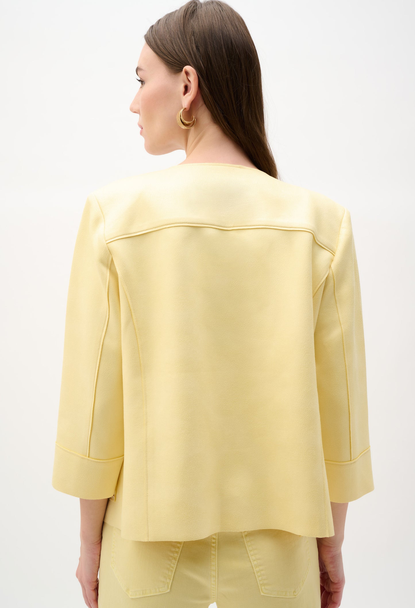 Buttoned Hip-length Jacket