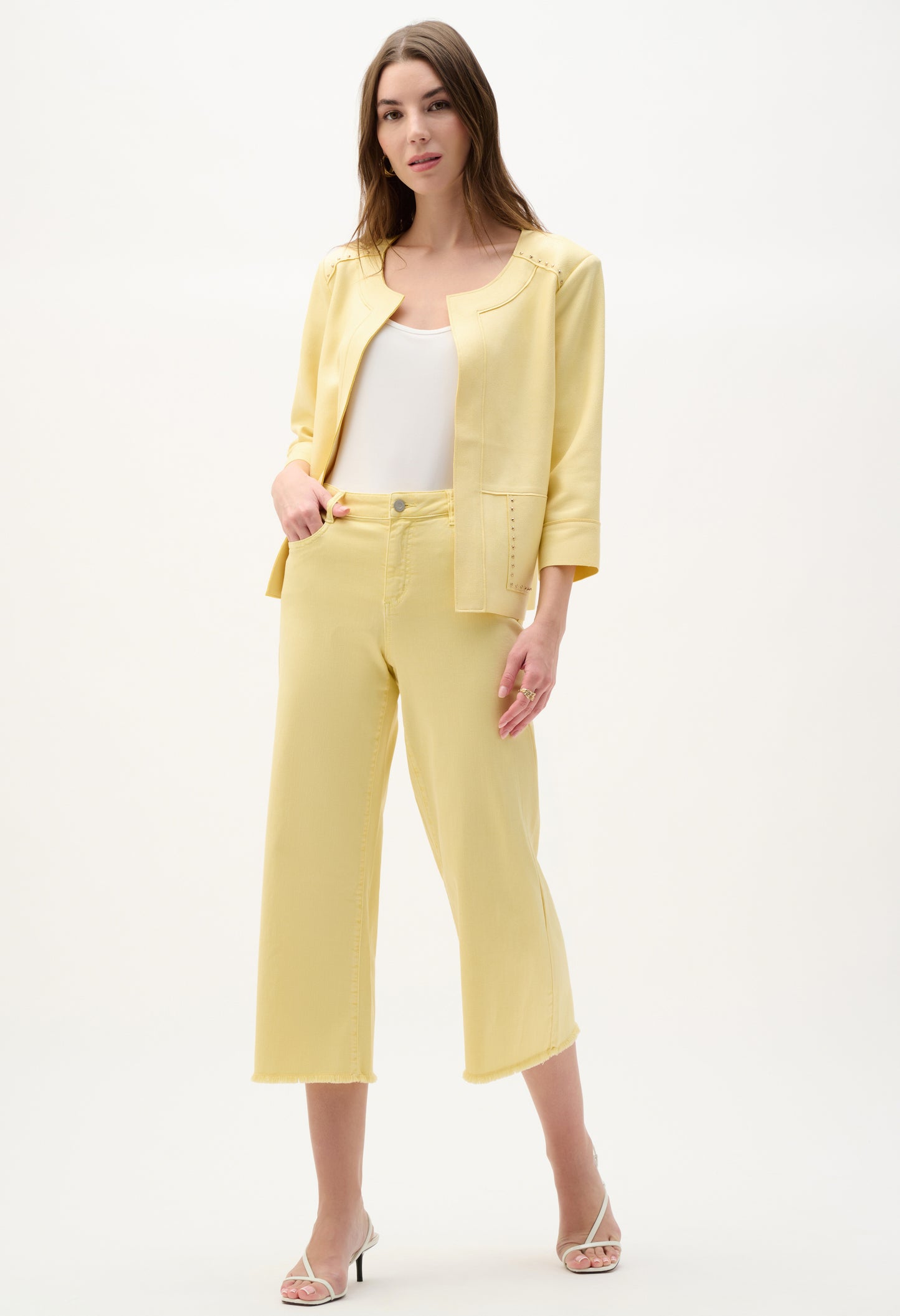 Buttoned Hip-length Jacket