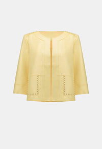 Buttoned Hip-length Jacket