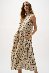 Floral Sleeveless Maxi Dress