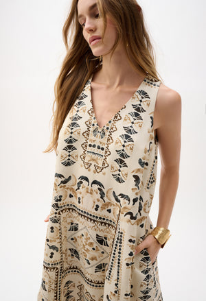 Floral Sleeveless Maxi Dress