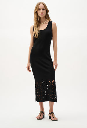 Cut-out Sheath Midi Dress