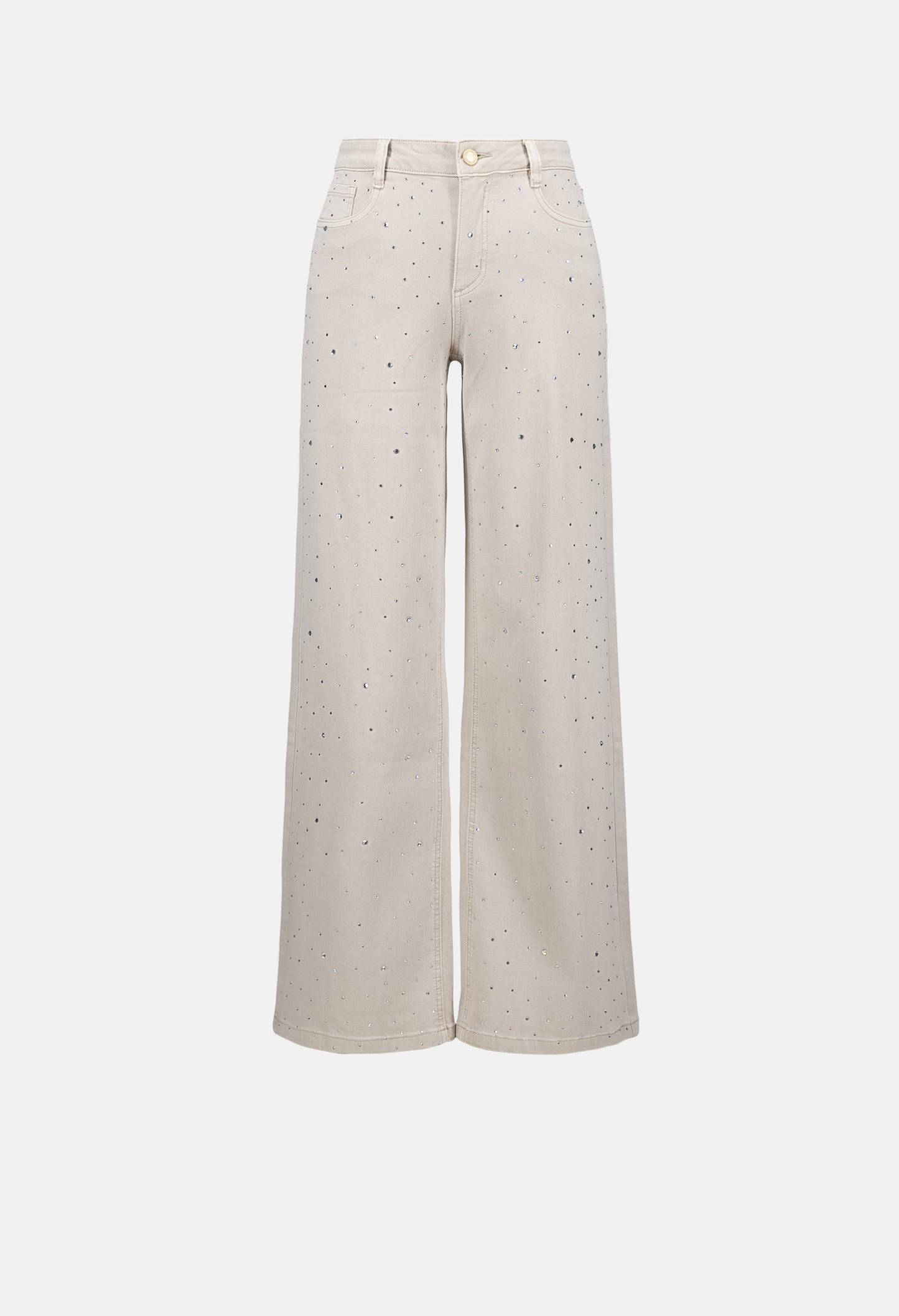 Wide Leg Jewel Embellished Trousers