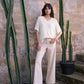 Wide Leg Jewel Embellished Trousers