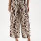 Linen Blend Animal Print Culotte Trousers