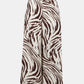 Linen Blend Animal Print Culotte Trousers