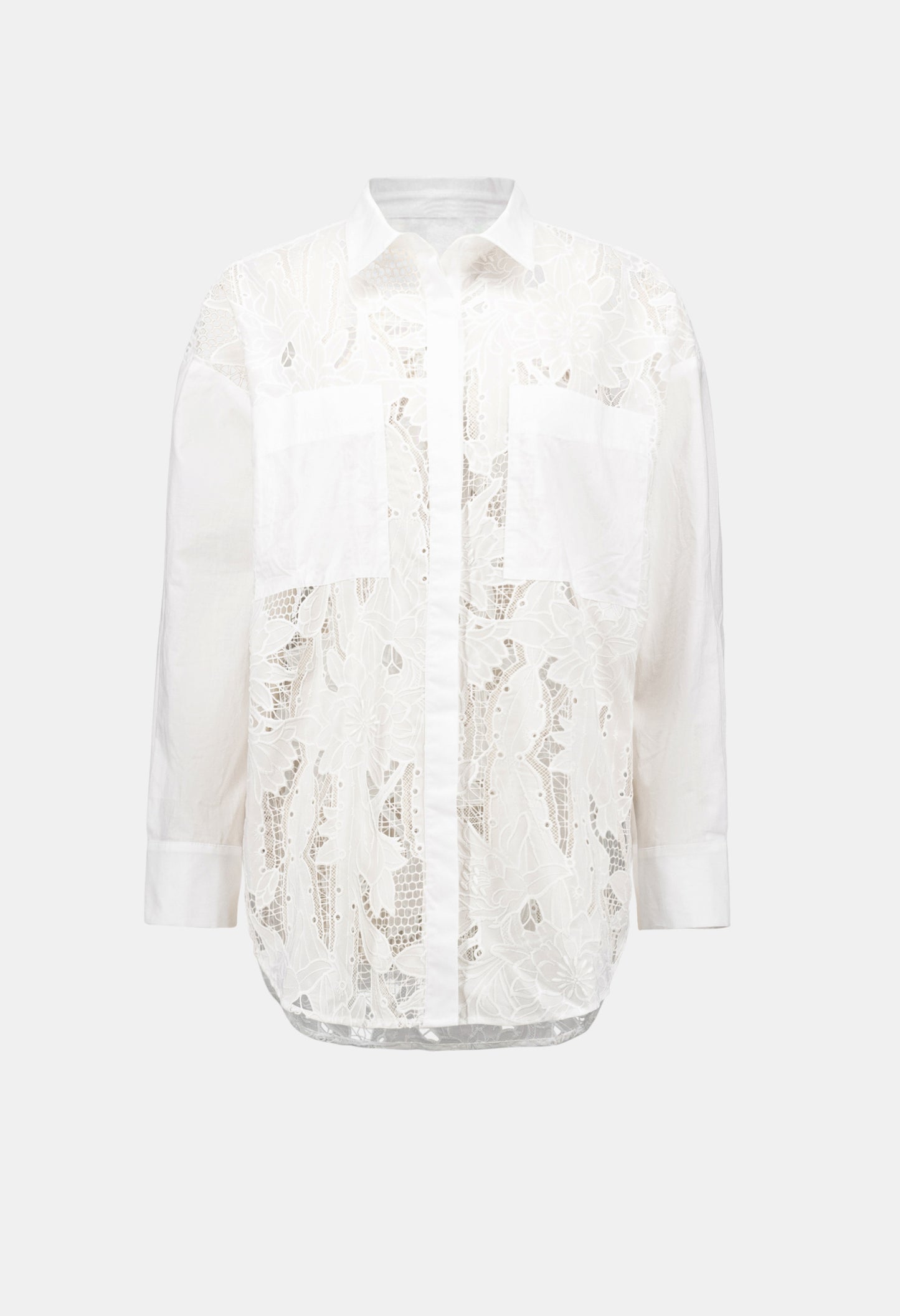 Floral Lace Buttoned Top