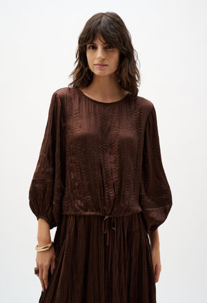 Relaxed Fit Puff-sleeve Blouse