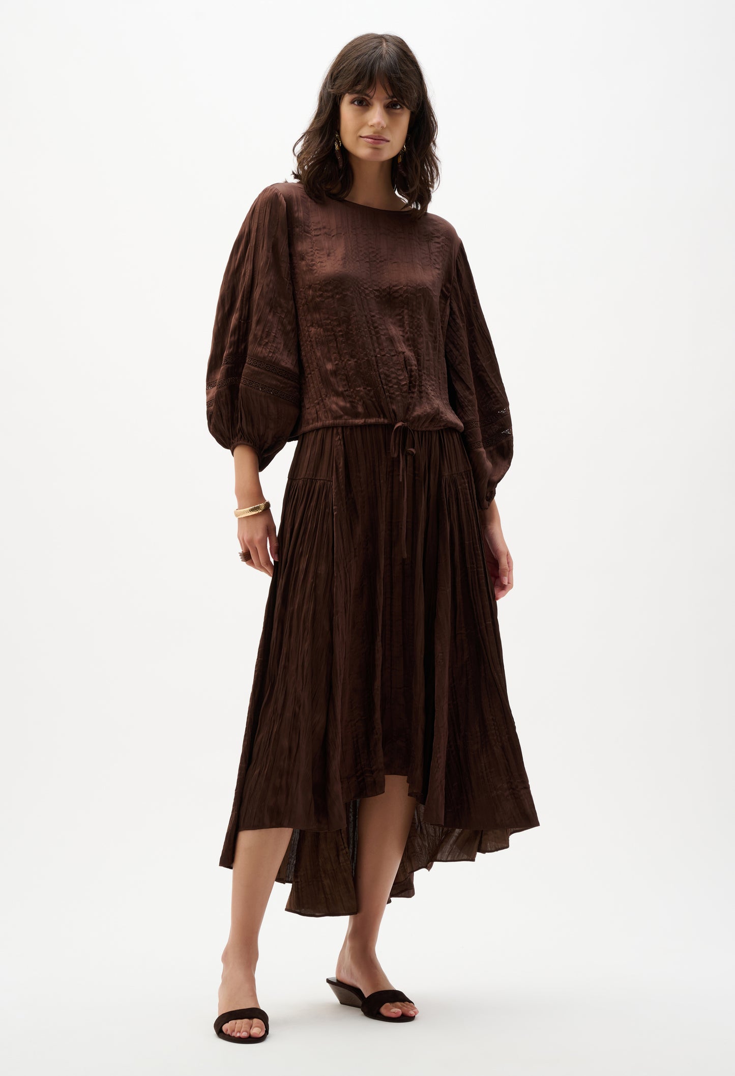 Relaxed Fit Puff-sleeve Blouse