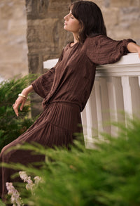 Relaxed Fit Puff-sleeve Blouse