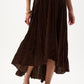 Pleated High-low A-line Skirt