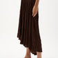 Pleated High-low A-line Skirt