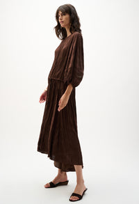 Pleated High-low A-line Skirt