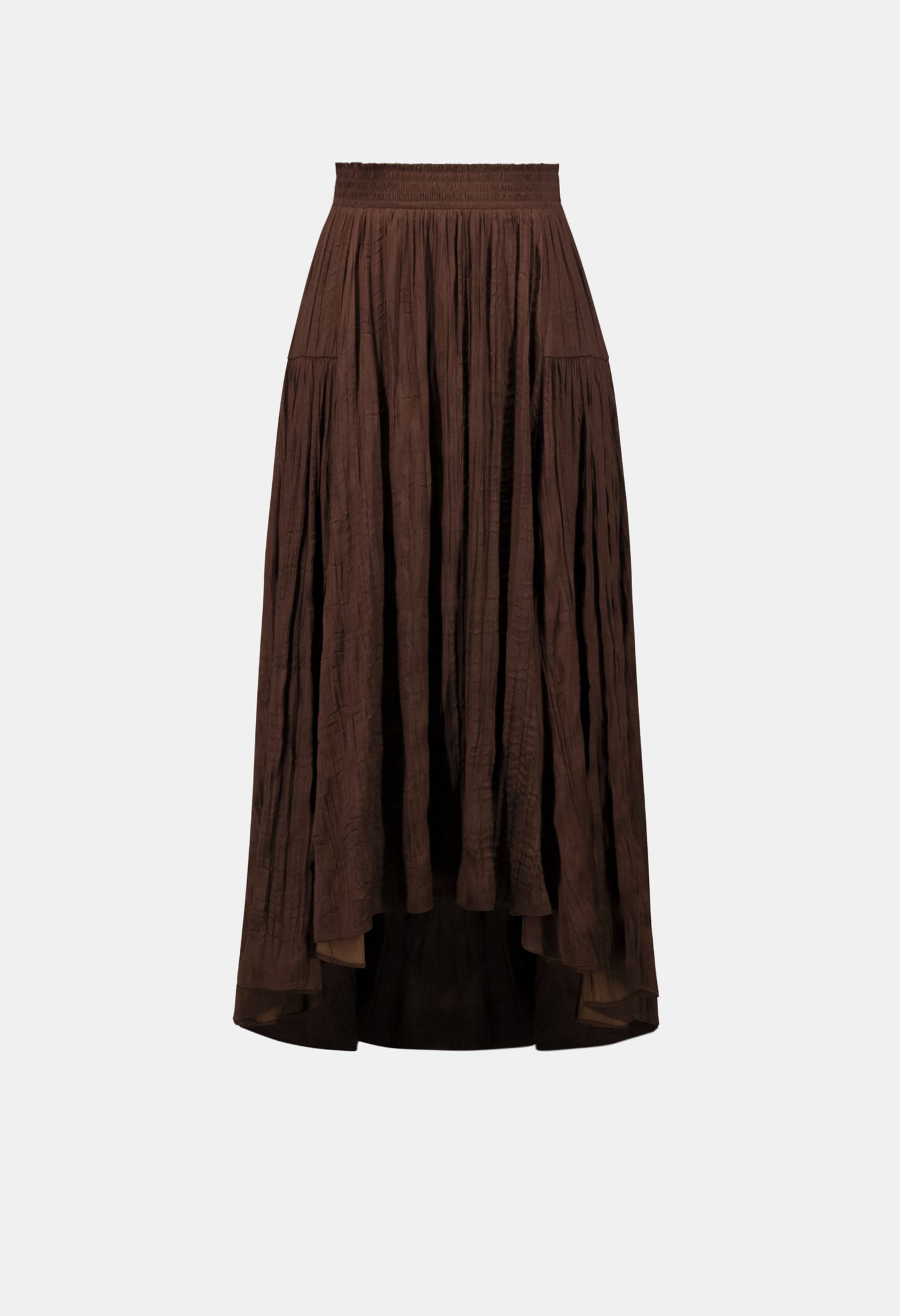 Pleated High-low A-line Skirt