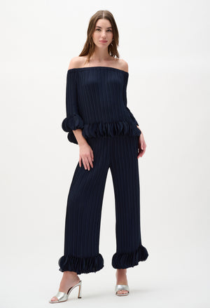 Pleated Wide-leg Trousers