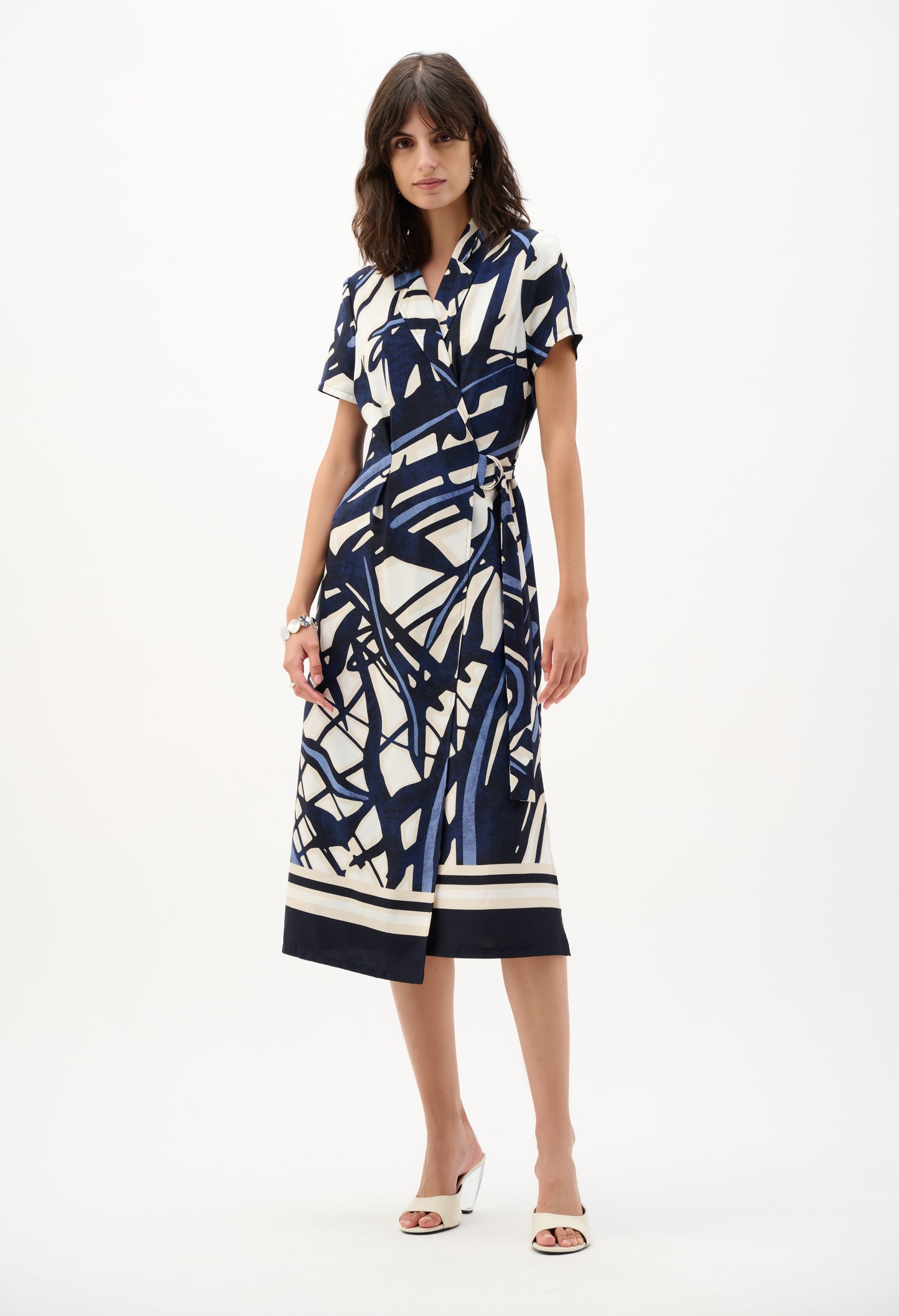 Midi Wrap Belted Dress