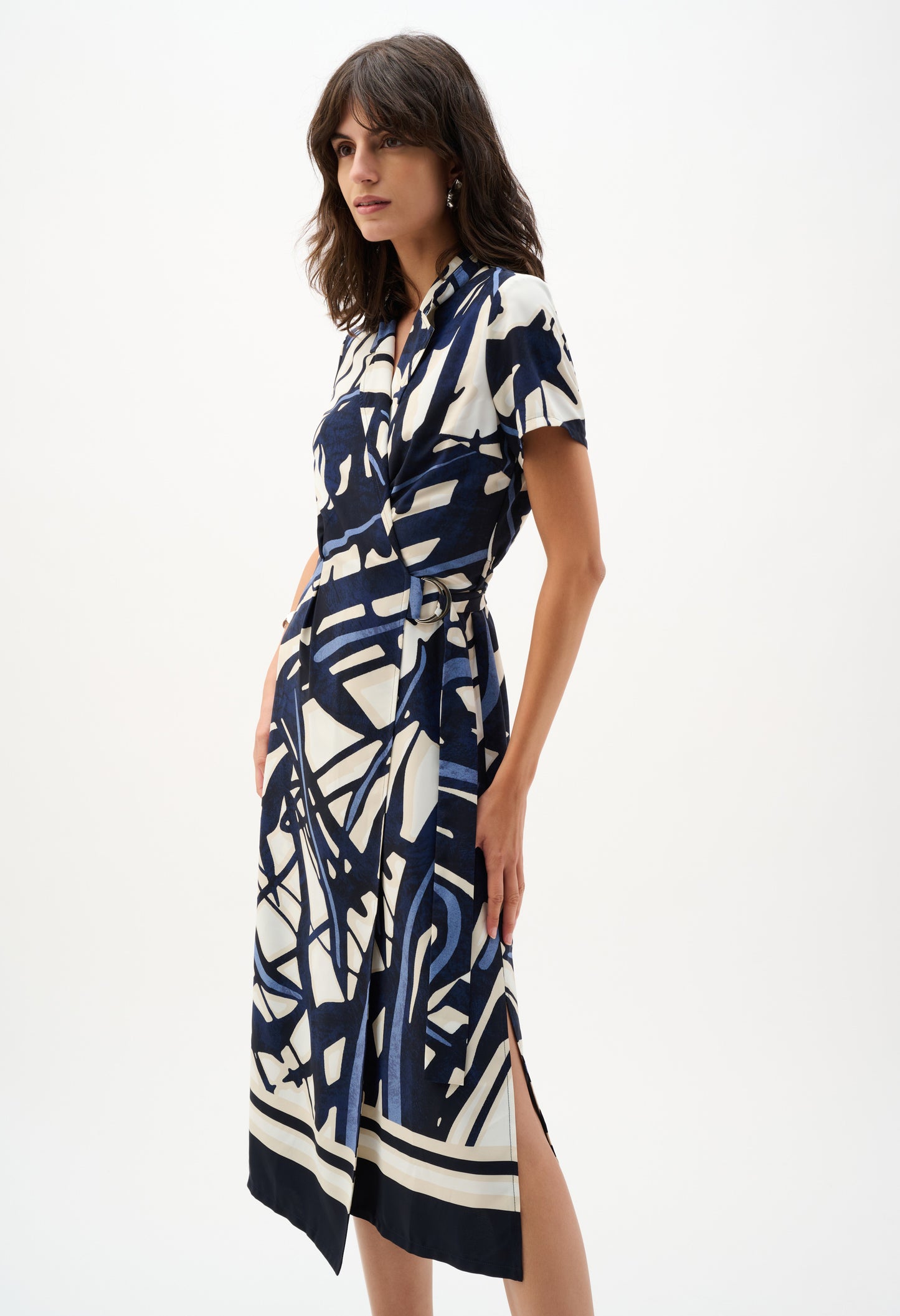 Midi Wrap Belted Dress