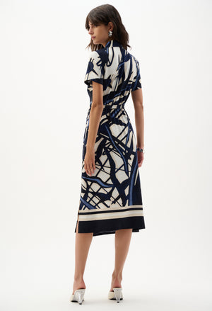 Midi Wrap Belted Dress