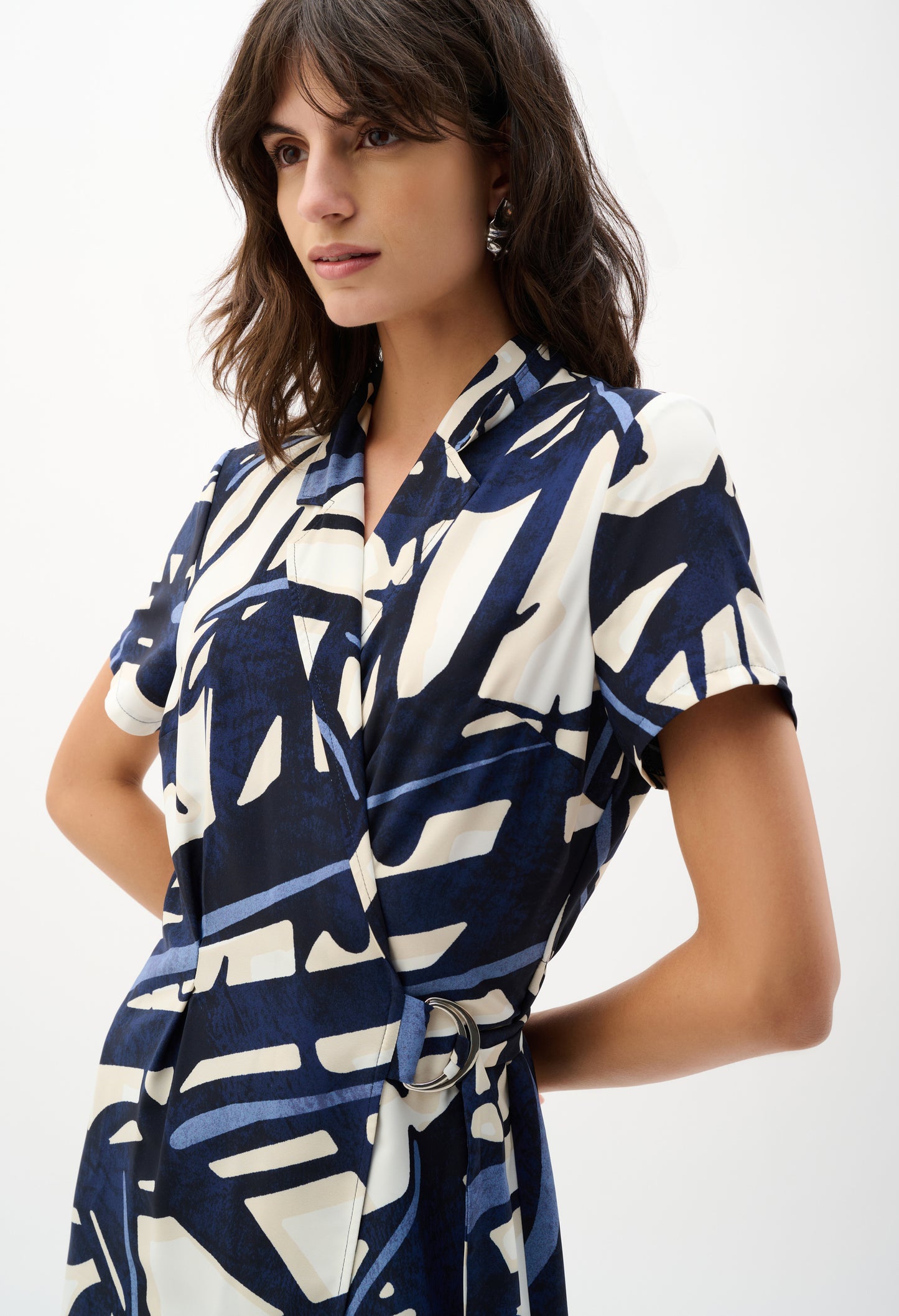 Midi Wrap Belted Dress