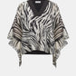 Zebra Print V-neck Blouse