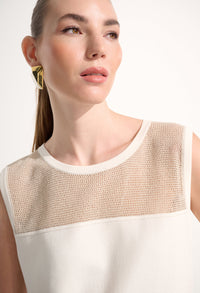 Crew Neck Sleeveless Top