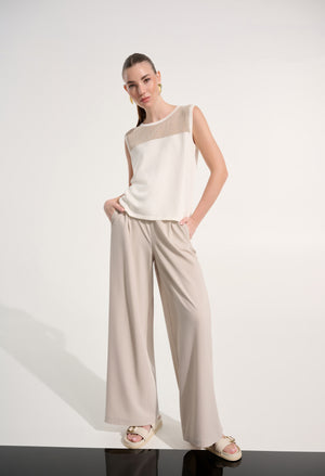 Crew Neck Sleeveless Top