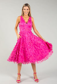 Floral Sleeveless Midi Dress