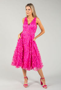 Floral Sleeveless Midi Dress