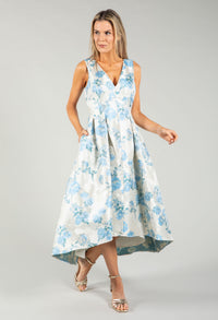 Floral V-Neck Midi Dress