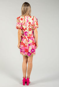Floral Embroidered Short Dress