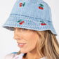 Cherry Denim Bucket Hat