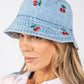 Cherry Denim Bucket Hat