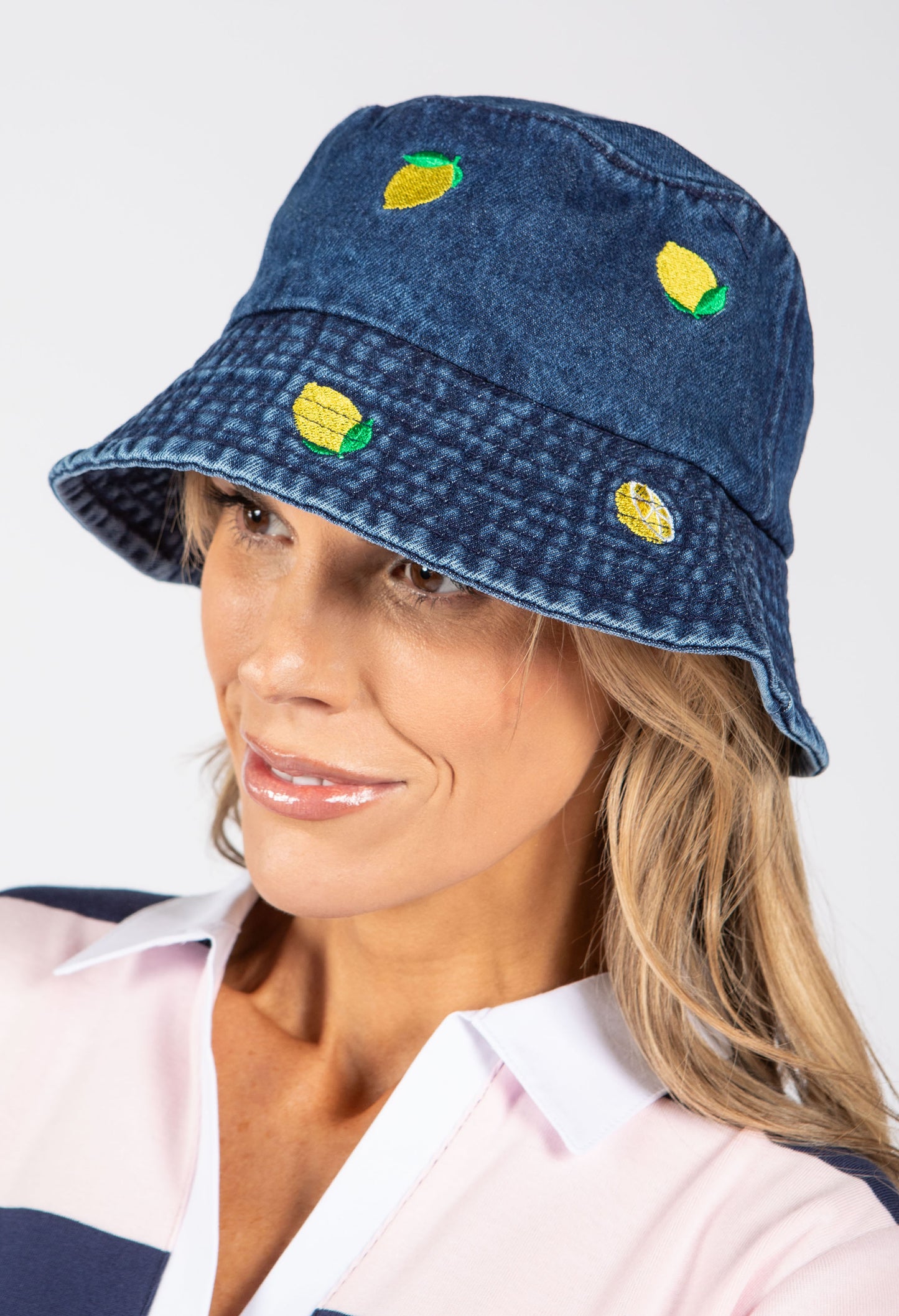 Lemon Denim Bucket Hat