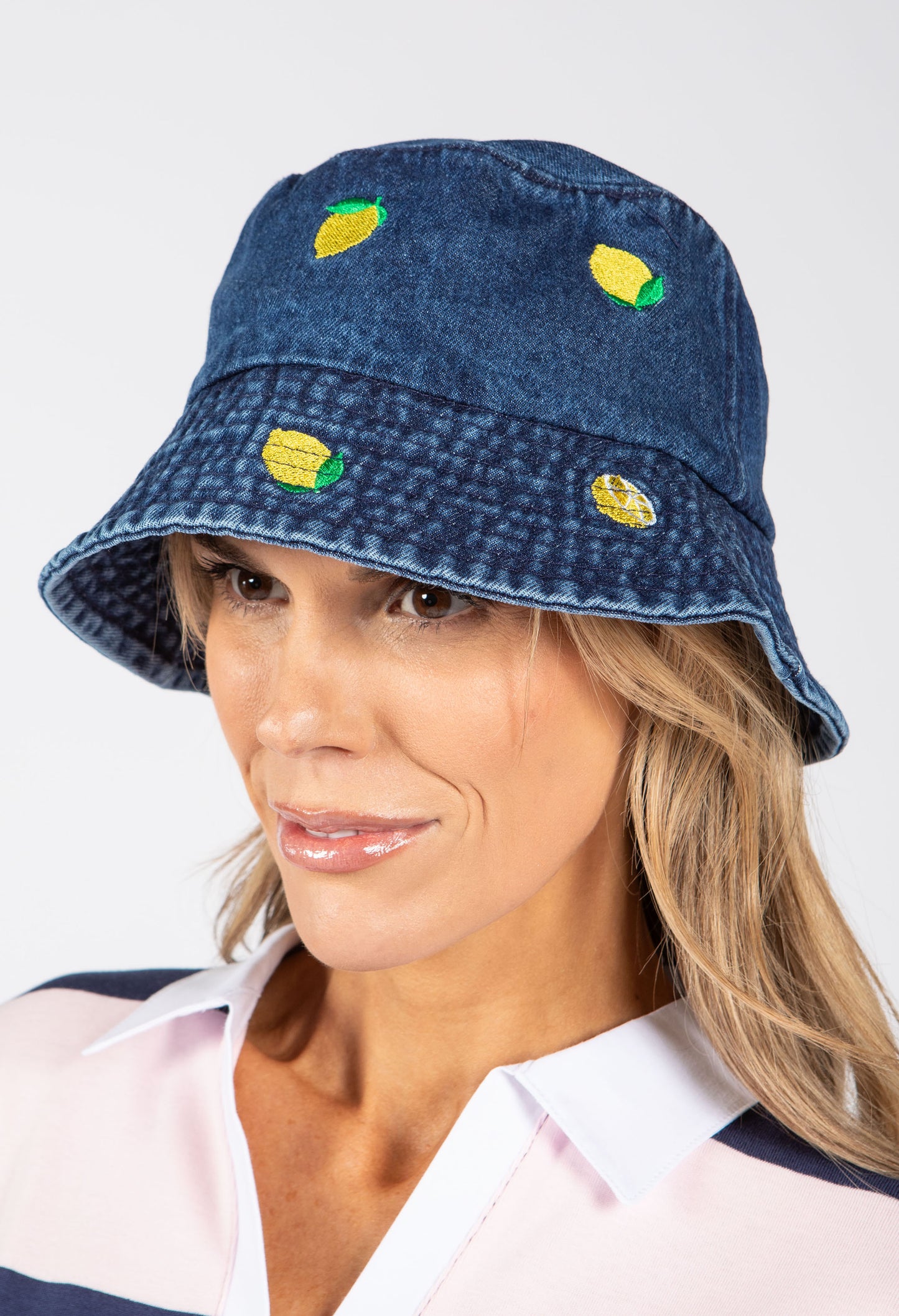 Lemon Denim Bucket Hat