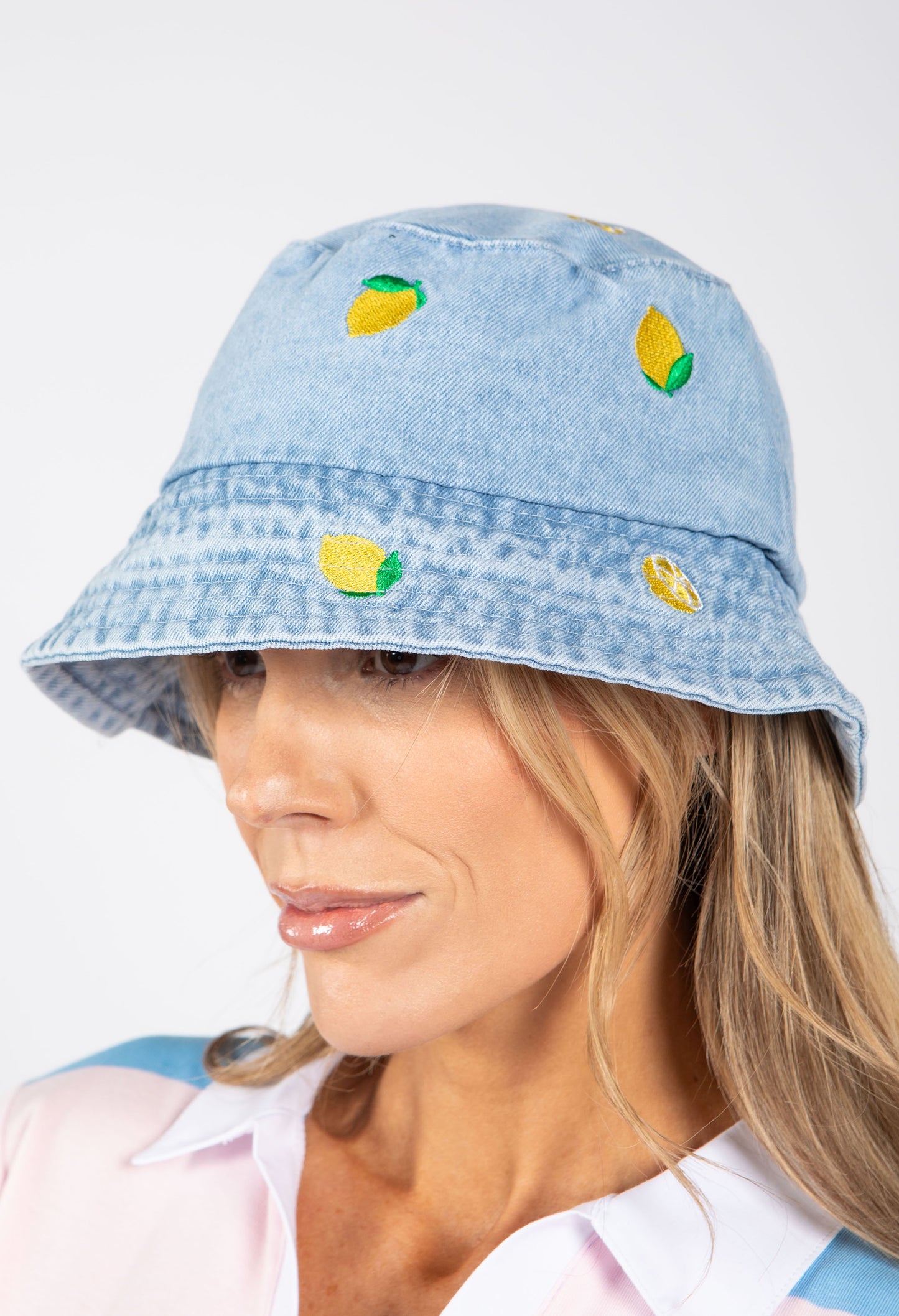 Lemon Denim Bucket Hat