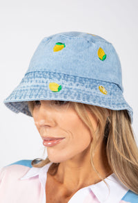 Lemon Denim Bucket Hat