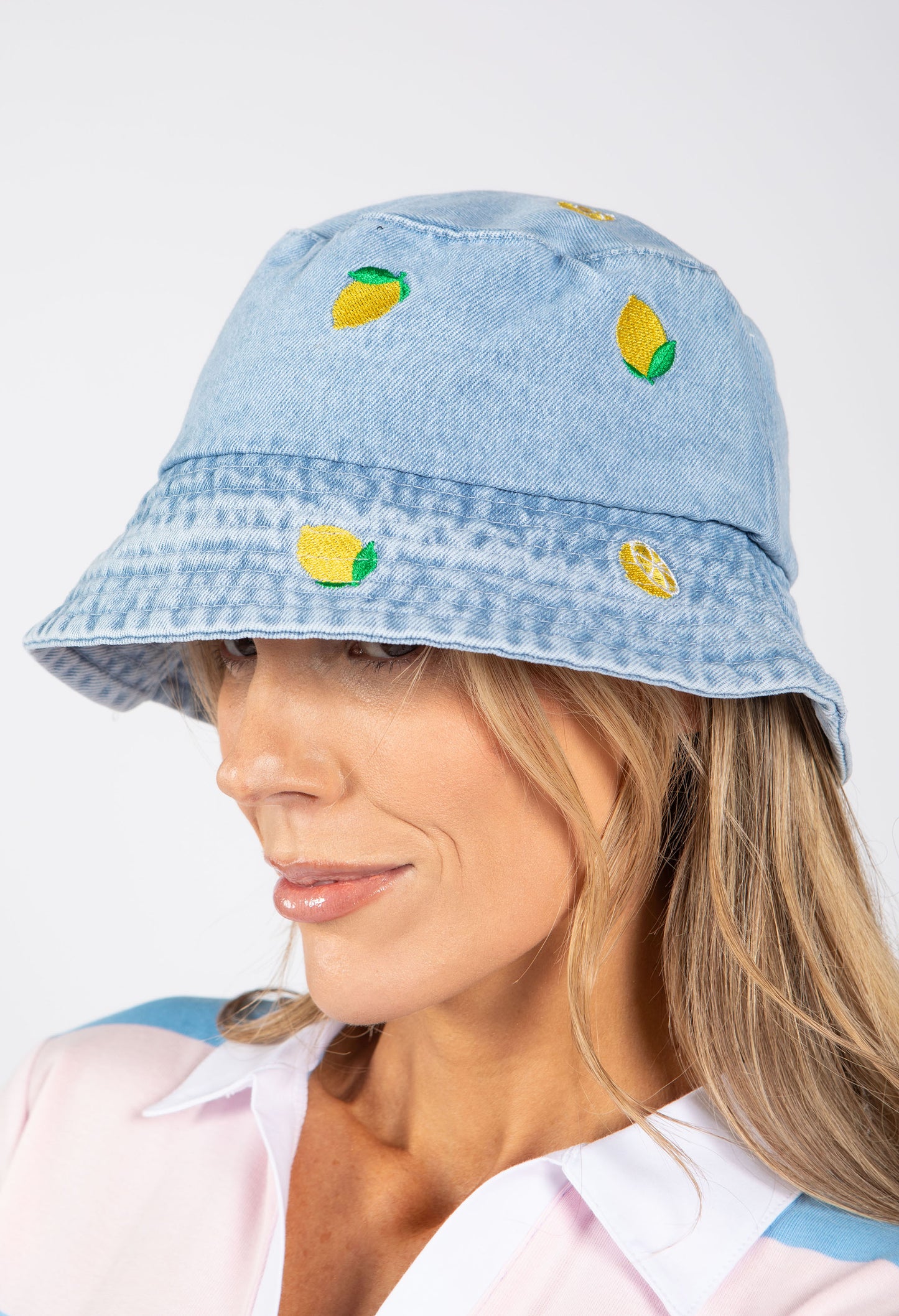 Lemon Denim Bucket Hat