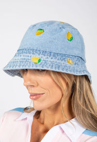 Lemon Denim Bucket Hat